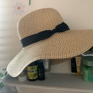 Black Bow Cottagecore Sunhat